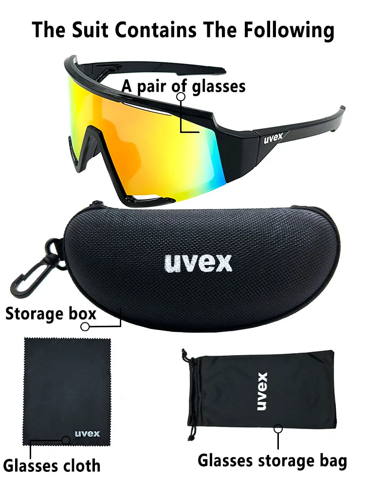 UVEX SPECTRO Cycling Sunglasses Eyewear Photochromic Bike Glasses Outdoor Sports Man Woman Road Mountain Bicycle Glasses Goggles