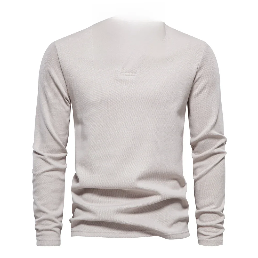 AIOPESON Męska koszulka polo z haftem Modna koszulka polo z kołnierzykiem Casual Social Luxury Golf Shirt — zdjęcie 2