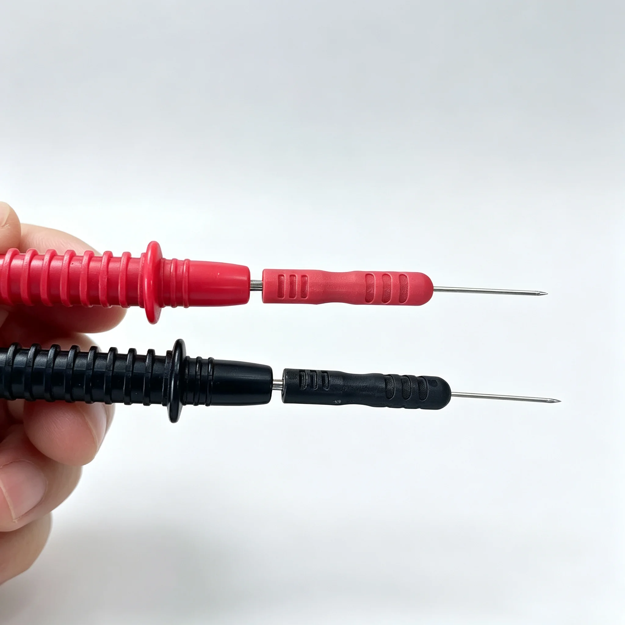 1 Pair 0.7mm Ultra Fine Multimeter Piercing Probe Tips, Replaceable Test Needle Compatible with 2mm Test Pen for Small Space Cir