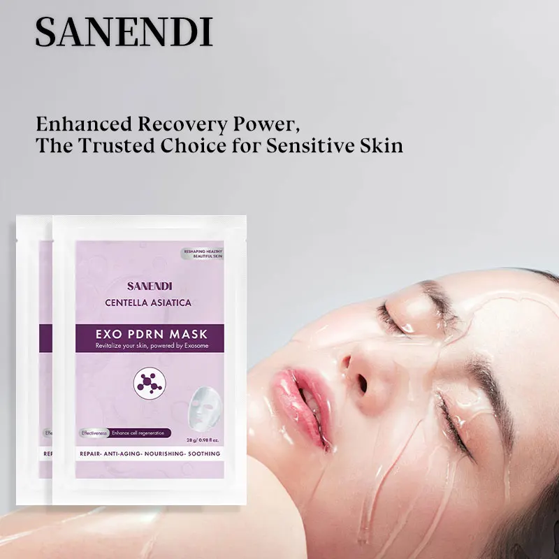 Sanendi EXO PDRN Facial Mask Hydrating Soothing Moisturizing RPR Sheet Mask with Centella Asiatica A-AG BRT RGN Korea Skin Care