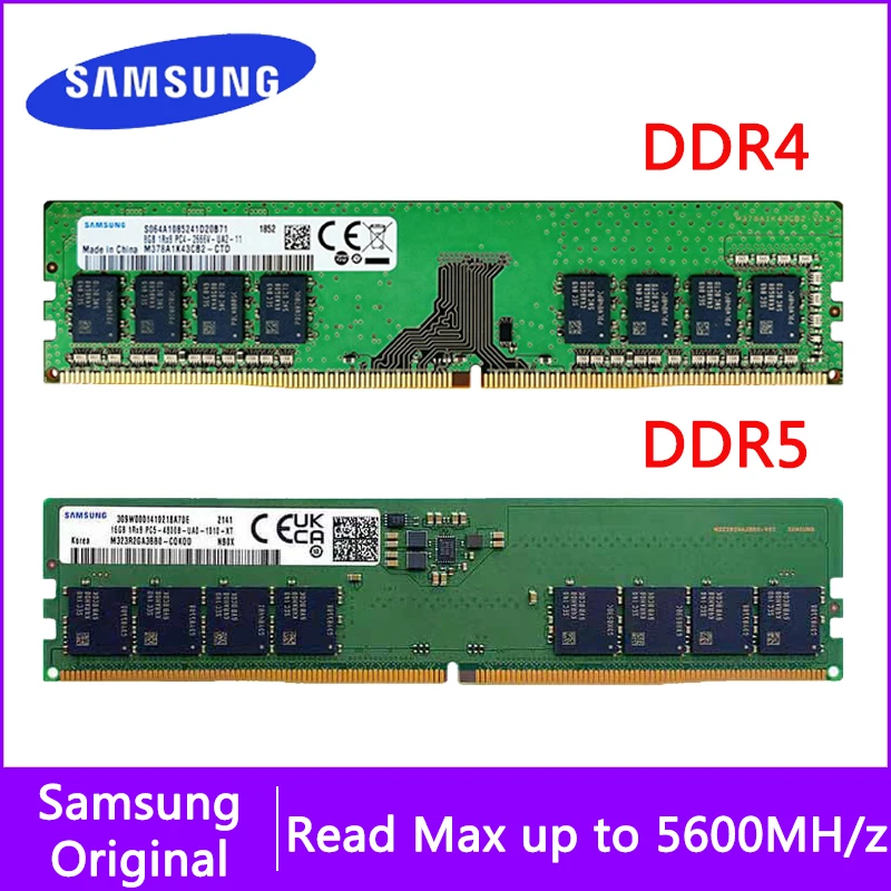 SAMSUNG DDR4 RAM 16GB 8GB 4GB PC4 2400-5600Mhz U DIMM For Computer PC Desktop Memory Support motherboard 32gb ram DDR4 R5 288PIN