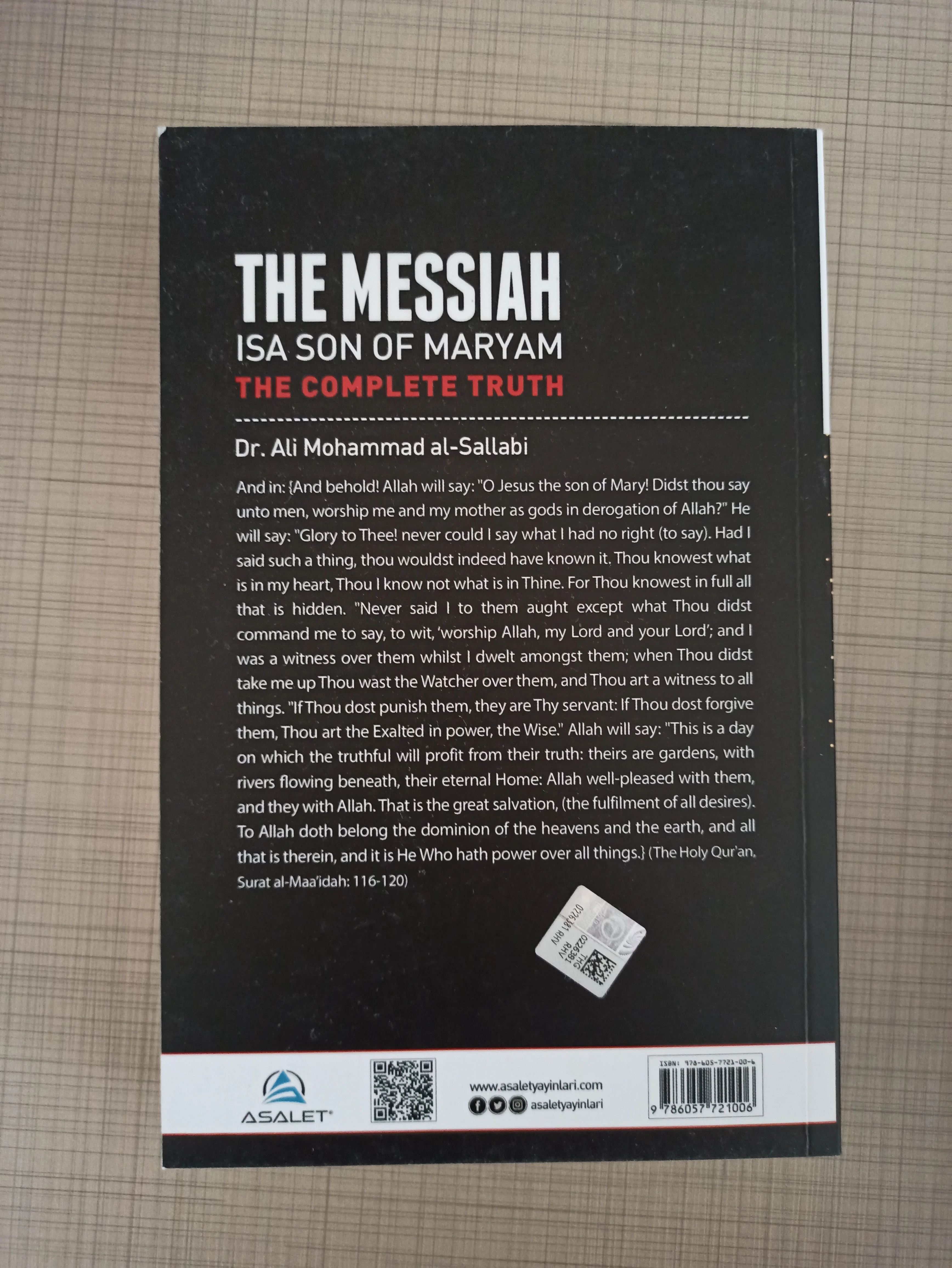 Mesias Yesus Maryam Terakhir dari Kebenaran Yang Lengkap dan Lihatlah Allah Akan Mengatakan "Bahwa Yesus dari Penulis Maria Terbaru Ali Muhammad Sallabi