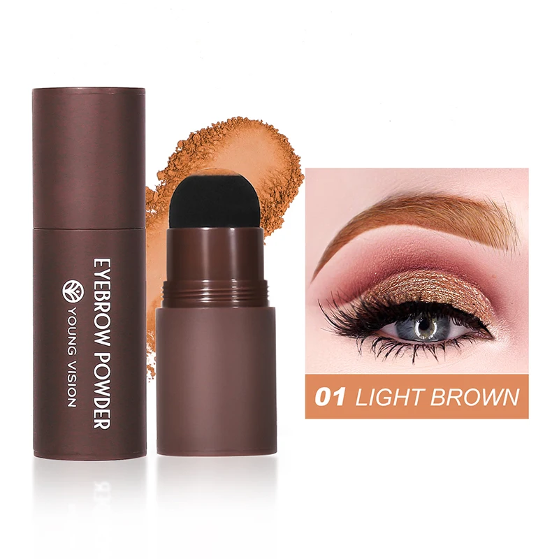 3-in-1 Brow Shaping Kit, Hairline Shading Powder Hairline Grooming Powder Eyebrow Powder, 10 Eyebrow Cards (10 shapes), 2 Eyebro