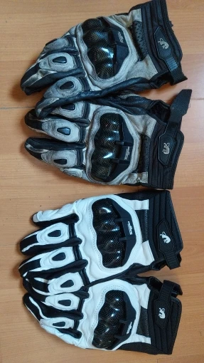 Motorcycle Gloves Black Racing Genuine Leather Motorbike White Road Riding Team Glove Men Summer Winter photo review