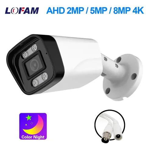 AHD Camera 8MP 5MP 2MP Color Night Vision CCTV Video Surveillance Security Outdoor Waterproof Bullet Metal AHD Camera 4K 1080P