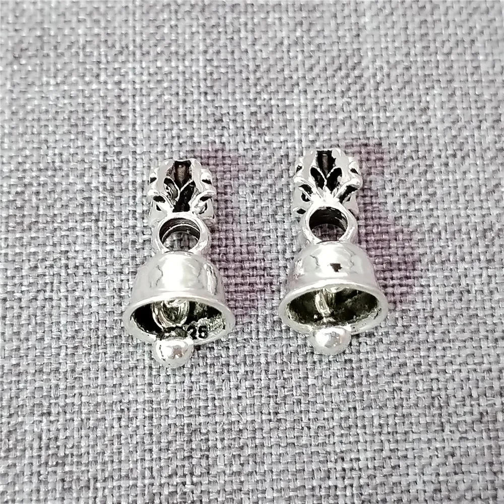 

5pcs of 925 Sterling Silver Double Dorje Tibetan Vajra Bead Dorje Bell Shape Buddhist Spacer for Bracelet Necklace