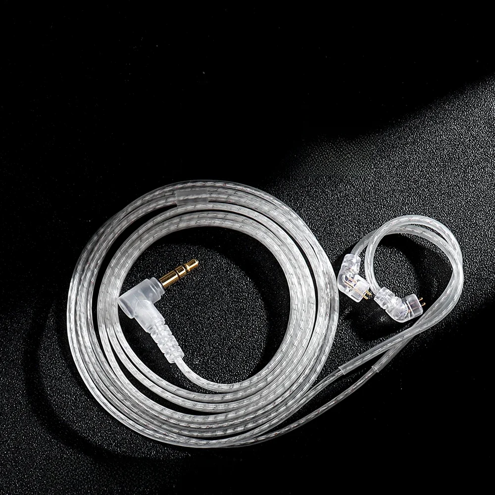 QKZ KZ A2 3.55MM câble d'écouteurs filaires plaqué argent amélioré avec câbles de casque de Microphone dans l'oreille moniteur casque d'origine