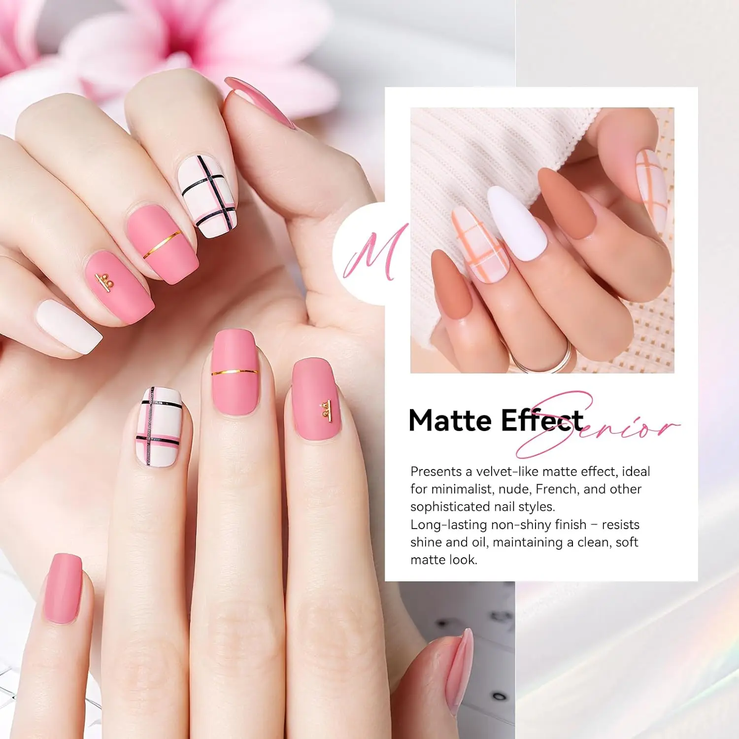 Makartt Top Coat in gel opaco da 10 ml, Soak Off No Wipe Finitura opaca a lunga durata per forniture per nail art per fai da te e manicure da salone