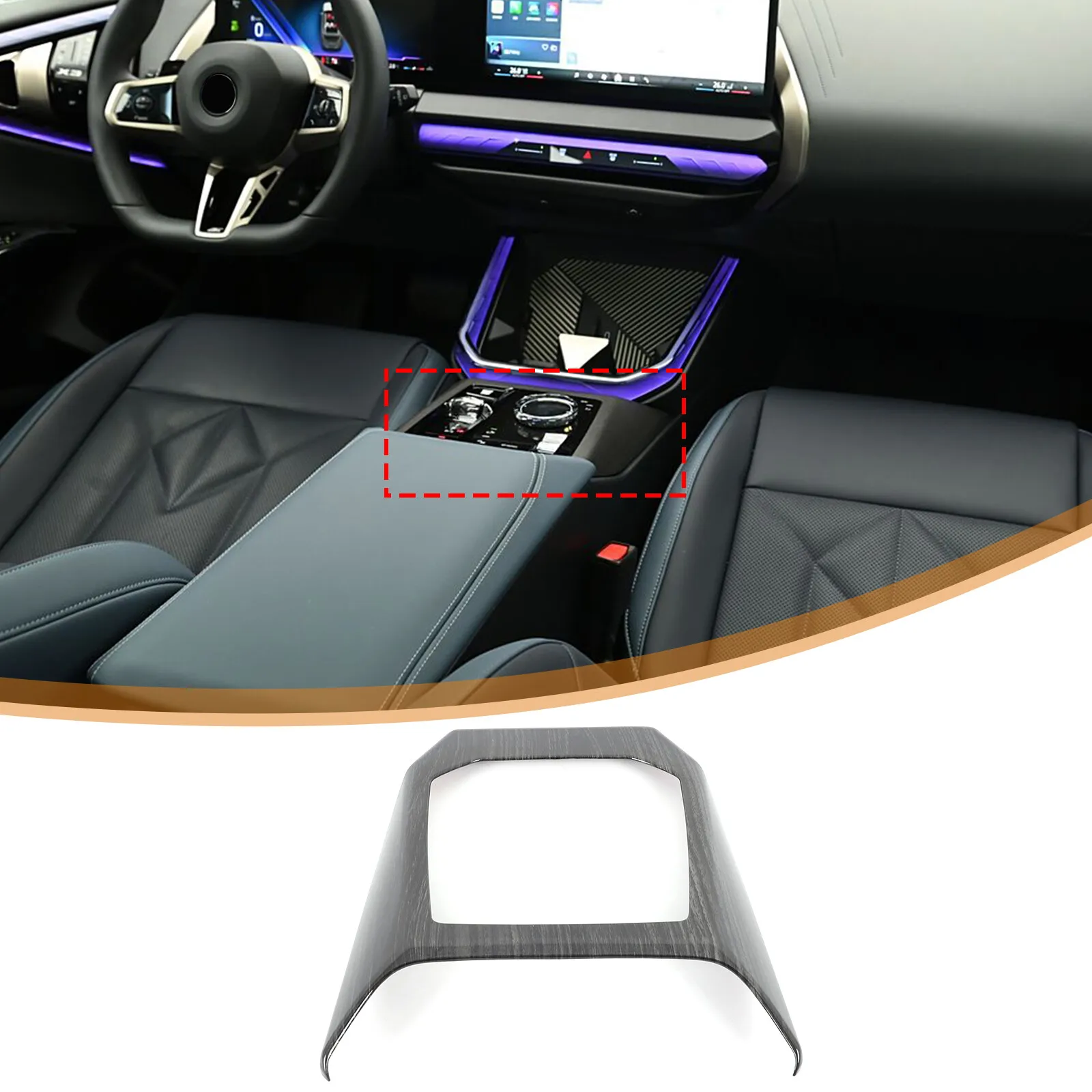 

1PCS ABS Carbon Style Car Center Console Gear Frame Cover For BMW X3 G45 2025+ Gear Shifter Decorative Trim Accessories