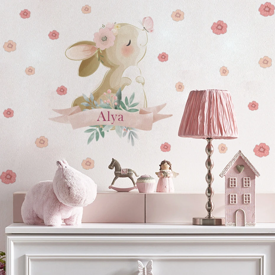 Custom Names Cute Pink Bunny P - огляд і ціна Baby Nursery Set Furniture