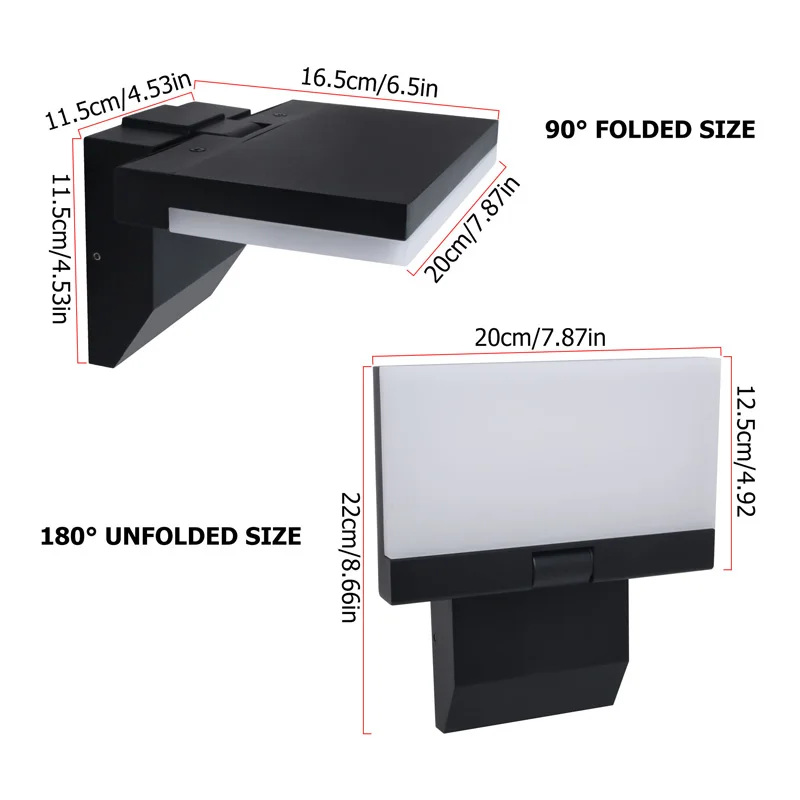 LED Wall Lamp Outdoor Waterproof IP65 Interior Wall Light 180° Rotation Porch Garden Lights  Street Corridor Stairs Lighting 18W