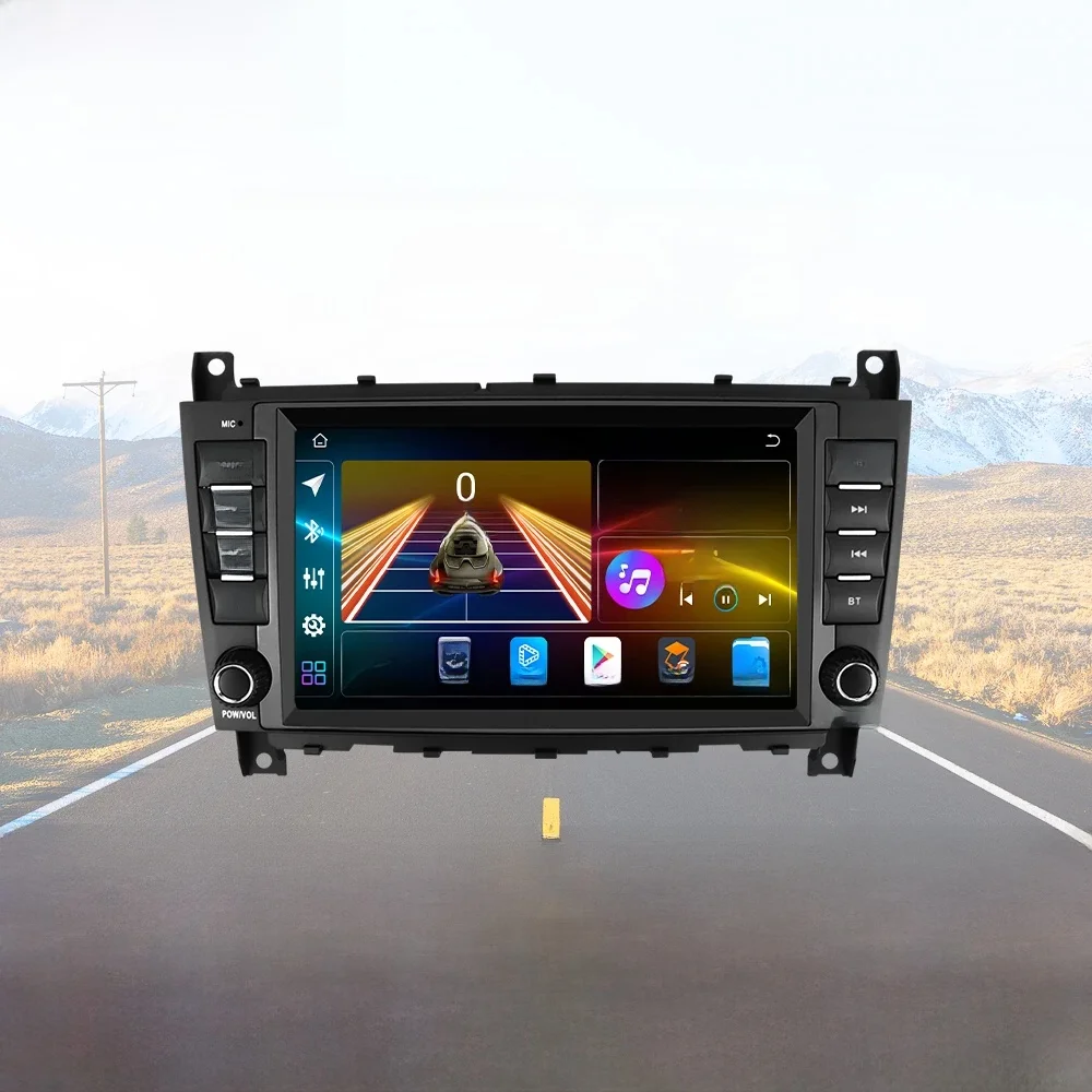 Hizpo 8" Android Auto Radio dla Mercedes Benz C-Class W203 W209 C180 C200 CLK200 Carplay Car Multimedia GPS 2din Autoradio 7862 — 2