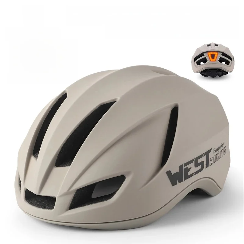 AliExpress West Biking WEST BIKING Ultralight Bike Helmet Integrally-molded Outdoor Sport Cycling Helmet Men Women Adjustable Safety Cap With Taillight