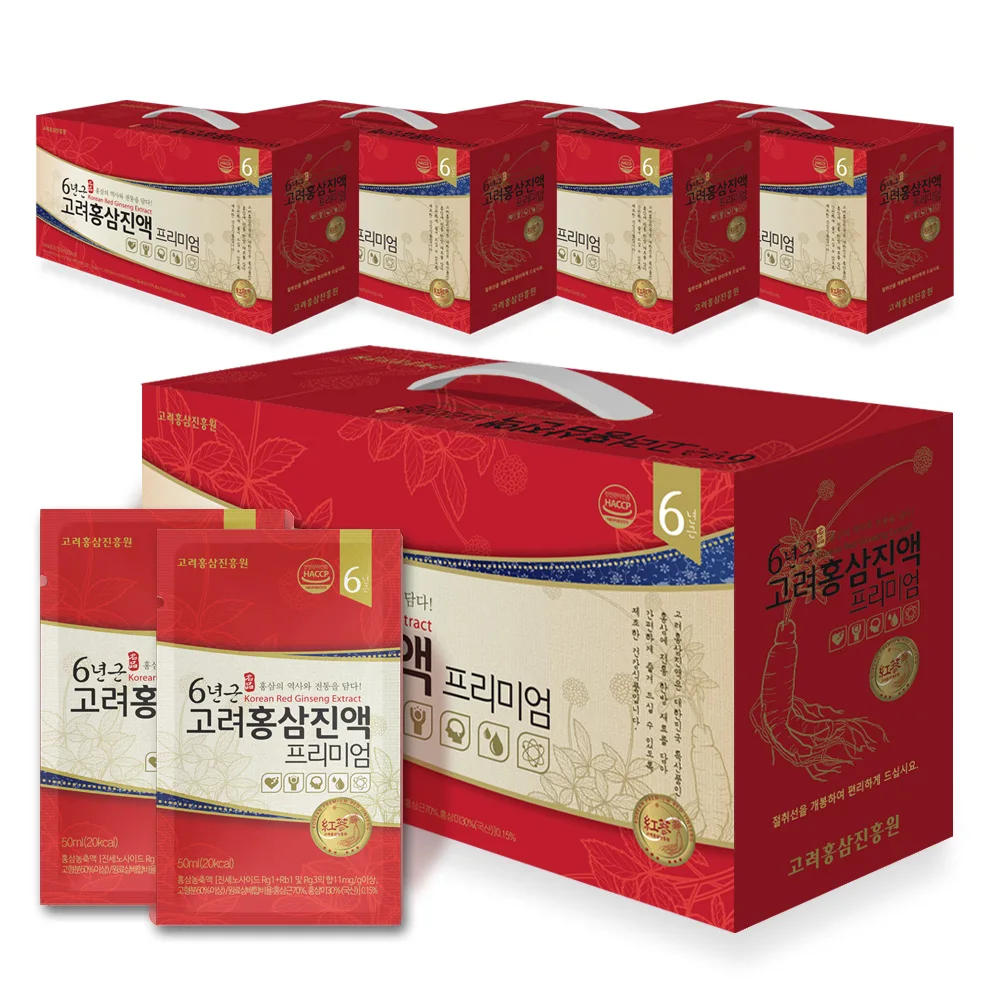 Korea Red Samjin Promotion Agency 6 years old Korea Red Samjin Premium 50ml 30 Po (5 Box)