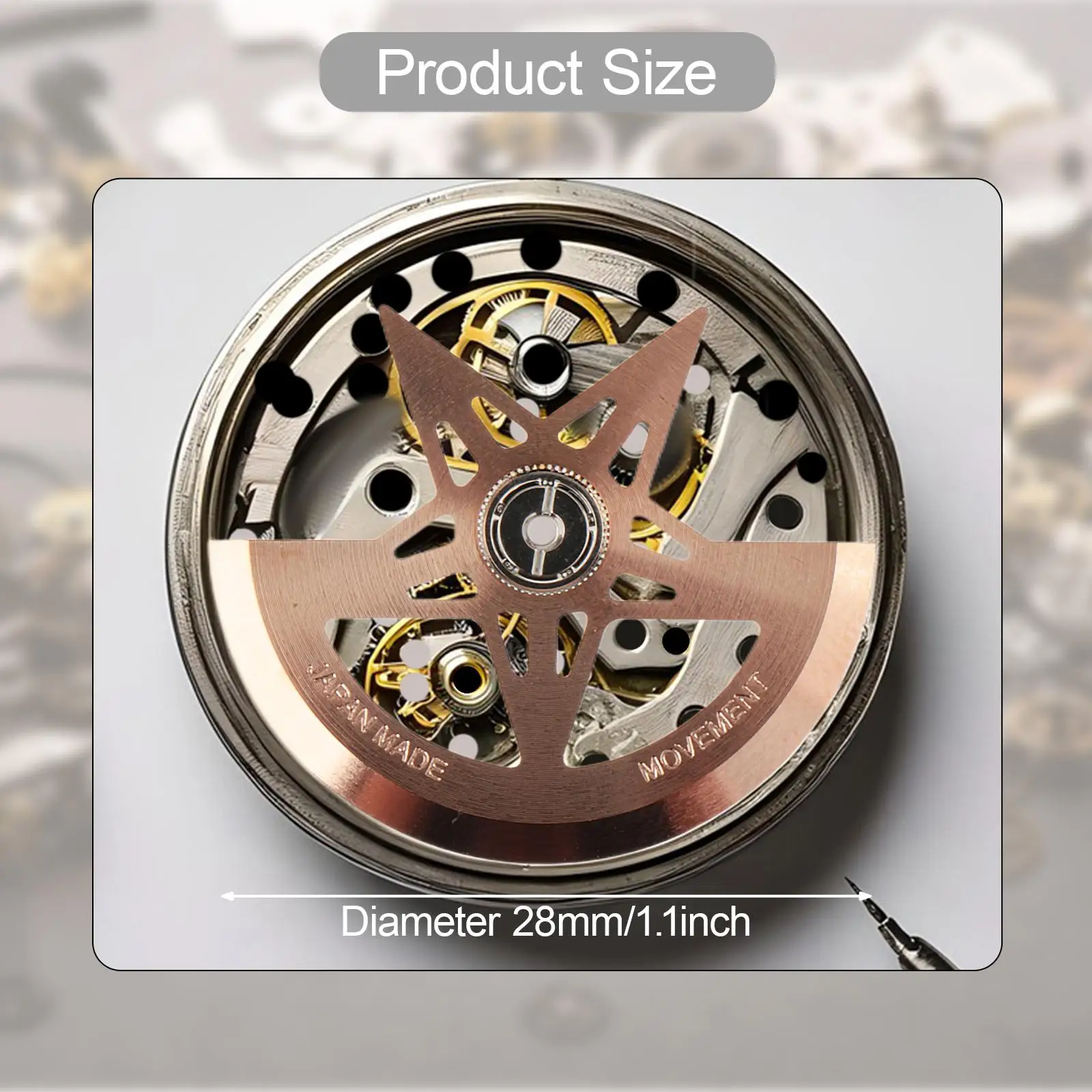 Mod NH35 Watch Movement Rotor Sturdy Watch Oscillating Weight Rotor Fits for NH34 NH36 NH38 NH39 NH36 4R35 6R35 Hammer Rotor