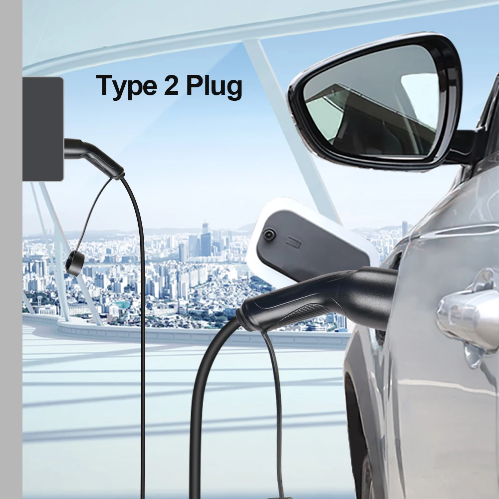 EV Charging Cable 16A/32A 1P/3P 3.6kW/7.2kW/11kW Type 2 EVSE Charging Station Female to Male Plug With EV Cord 3M/3.5M