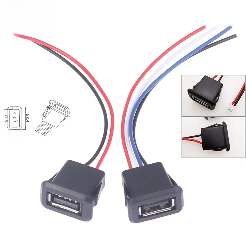 Connecteur de Port de Charge avec Câble USB 2.0 Femelle, Prise d'Alimentation, Vente en Gros, 1 Pièce