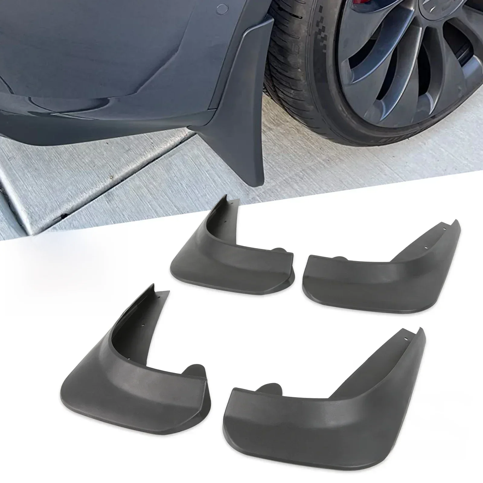 4 pièces garde-boue de voiture universel garde-boue garde-boue garde-boue avant garde-boue de roue arrière accessoires automobiles garde-boue garde-boue