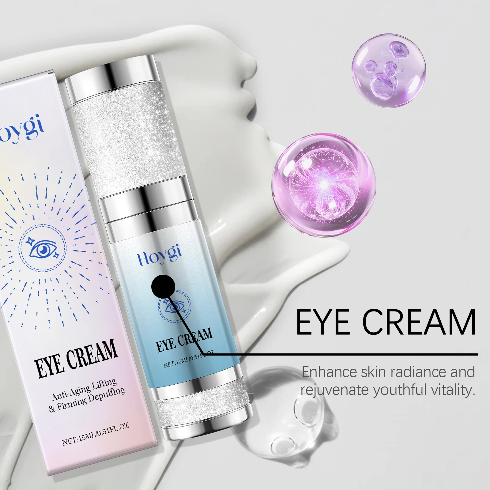 호이기 15ml 아이 타이트닝 크림 탄력 마사지 아이 케어 다크서클 제거 아이백 안티 퍼피니스 리프팅 스킨케어 아이 크림