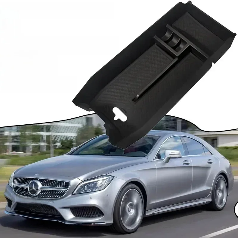 Schowek samochodowy do Mercedes Benz CLS C218 Akcesoria 2012~2017 X218 350 300 Konsola środkowa Podłokietnik Organizer Paleta — zdjęcie 2