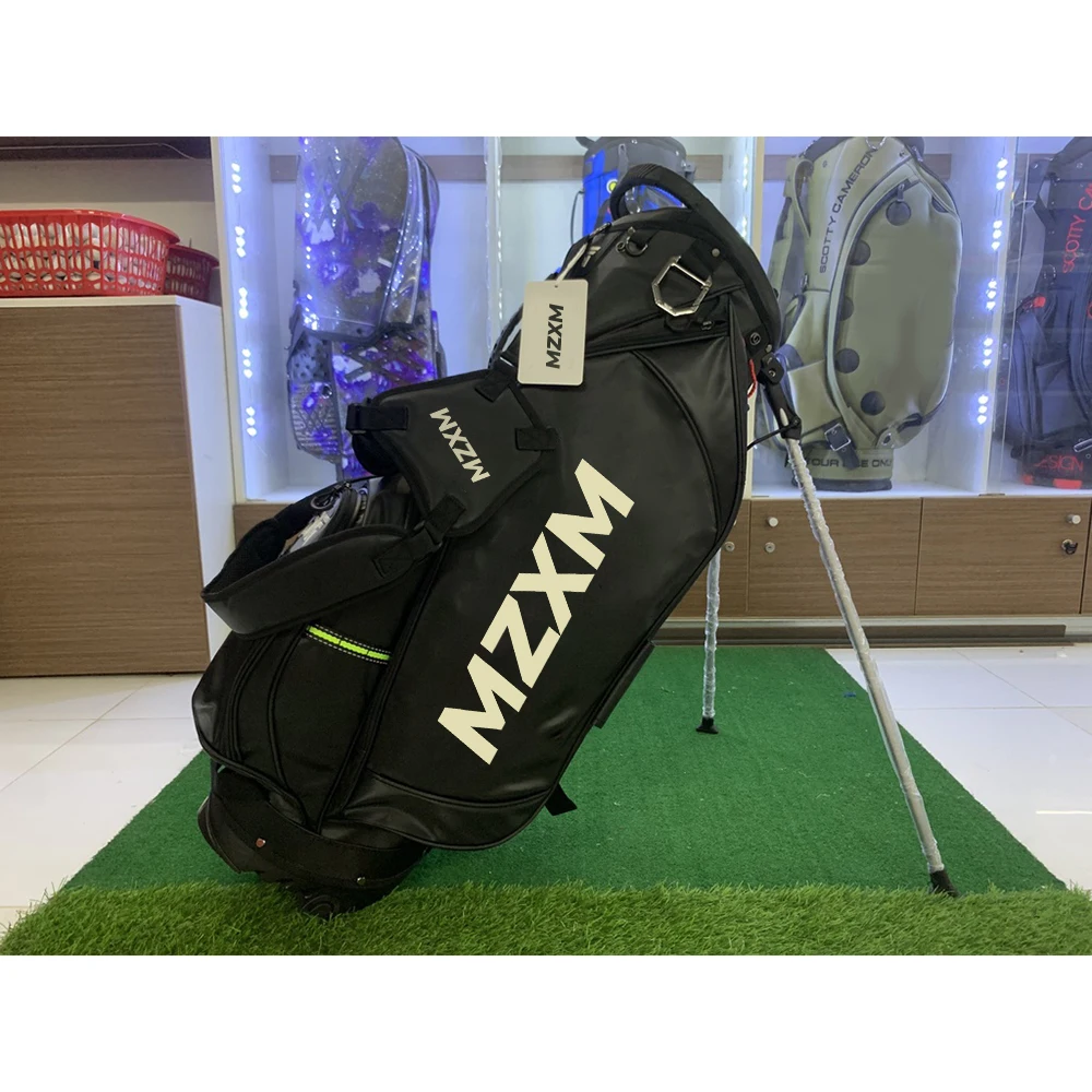 Latest Golf Bag have 2 Cover 4 Way High Quality Black Color Golf Caddy Bag Luxury Style Many Zippered Compartments Golf Club Bag