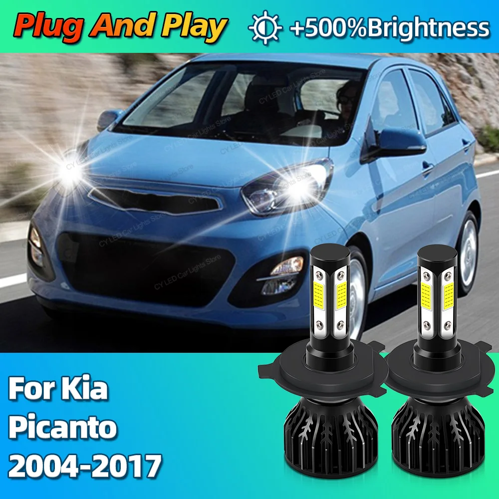 

2 шт. Turbo 30000Lm автомобильные фары светодиодные лампы CANBUS Lights H4 HiLo Beam для Kia Picanto 2004 2005 2006 2007 2008 2009 2010-2017