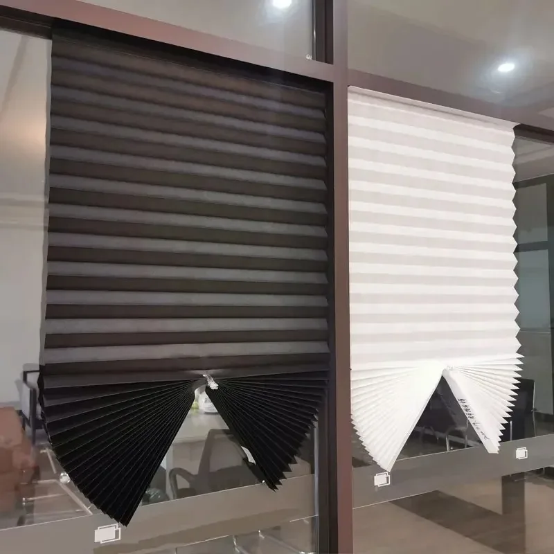 1PC Shades Selbstklebende Halbfenster Vlies Klappvorhang Badezimmer Balkon Wohnzimmer Balkon Vorhänge Plissee Jalousien