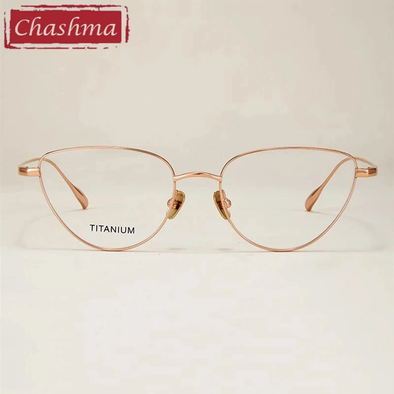 

Chashma Prescription Glasses Women Fashion Cat Eye Titanium Optical Eyeglasses Frames for Myopia Presbyopia Spectacles Lenses