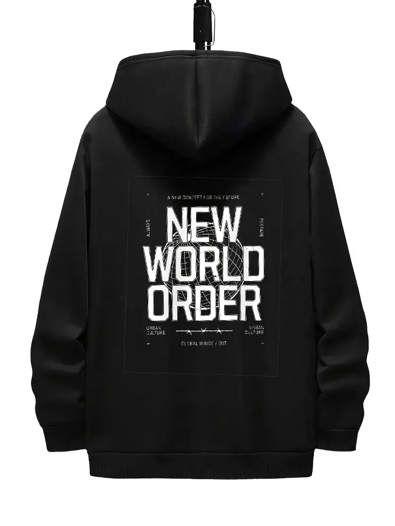 New men's high quality hooded sweatshirts, creative printed men's street sweatshirts, y2k style printed street sweatshirts