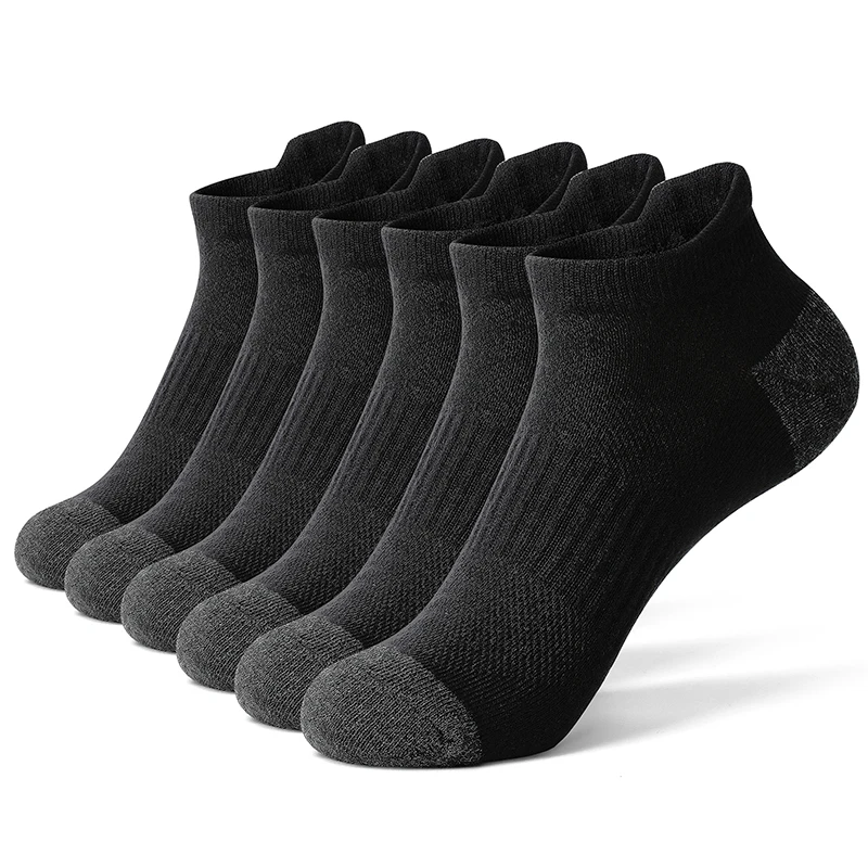 6/12 Pairs Cotton Short Socks for Men Mesh Ankle Sports Casual Fitness Sock Summer Breathable Running Cycling Women Low Cut Sock