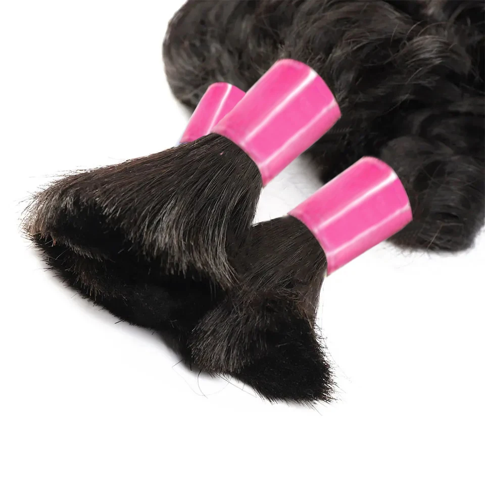 Trenzas boho cabello humano crudo bulk onda body 100g para trenzado boho 4