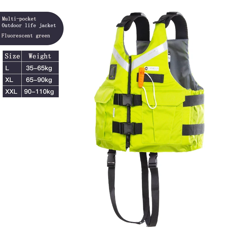 Universal Adult Outdoor Swimming Boating Skiing Driving Vest Survival Suit Polyester Life Jacket