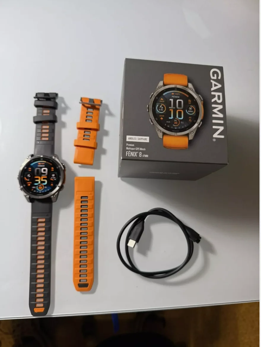 Promoção de desconto - 100% original Garmins-Fenix 8 51 mm Solar, Safira, Premium Multisport Amoled Smartwatch