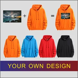 Sudadera con capucha de felpa personalizada, chaqueta cálida de manga larga, logotipo bordado barato, sudadera de Color sólido a la moda, Invierno