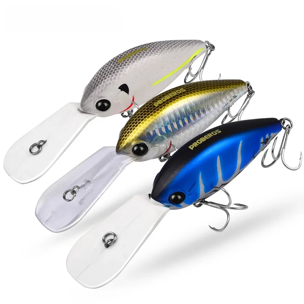 Proberos 12.5CM 24.5g appâts de pêche à la truite méné dur flottant Wobbler manivelle Jerkbait artificiel bar truite leurre de pêche