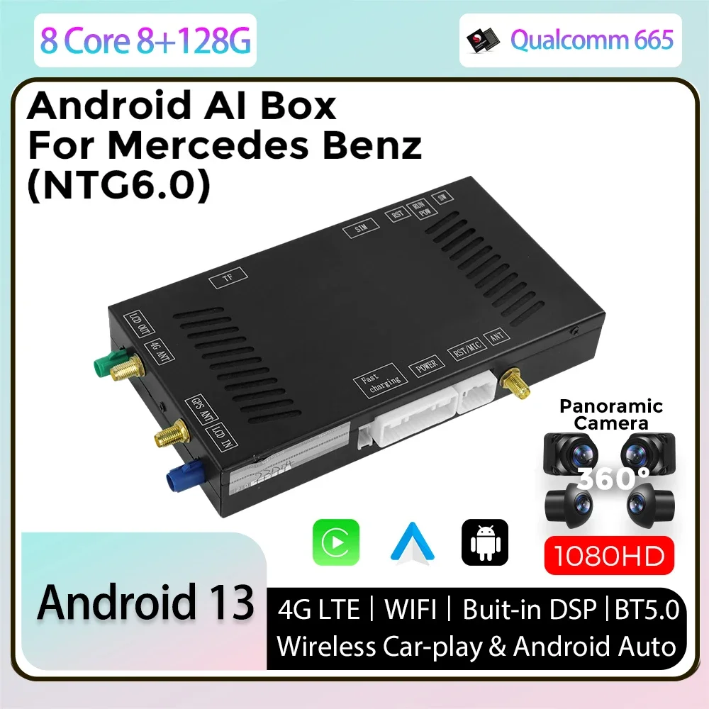 

2024 Carplay AI Box Wireless Android Auto Carplay TV 4G LTE WIFI BT TF For Mercedes Benz A B E CLA GLA GLE GLC GLB GLS CLS Class