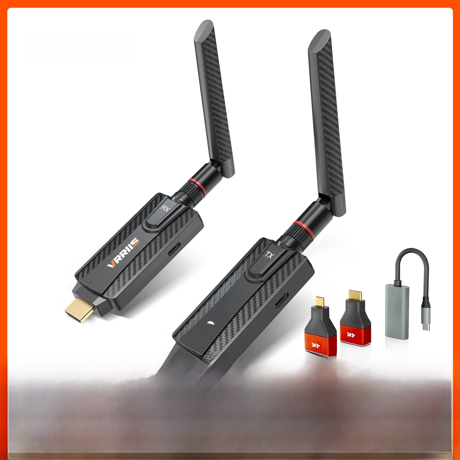 Bezprzewodowy nadajnik i odbiornik wideo HDMI 200M 5G Mini Extender TV Stick do konferencji, biura, projektora i domowej kamery — zdjęcie produktu 7