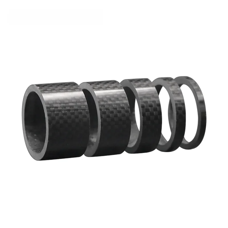 AliExpress riderace 5pcs Carbon Fiber Bicycle Stem Front Fork Adjustment Spacer 28.6MM MTB Road Bike Headset Stem Carbon Fiber Washer Cycling Parts