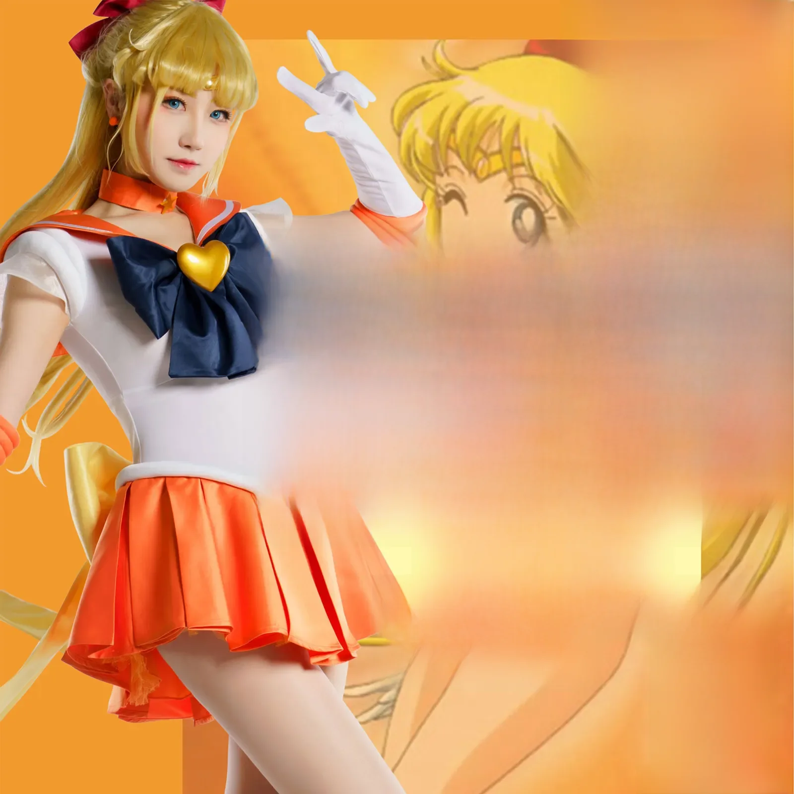 MRHALLCOS Anime Cosplay Sailor Venus Minako Aino księżyce wies kryształowa sukienka kostium impreza z okazji Halloween dziecka dorosłych kobiet Plus — zdjęcie 2
