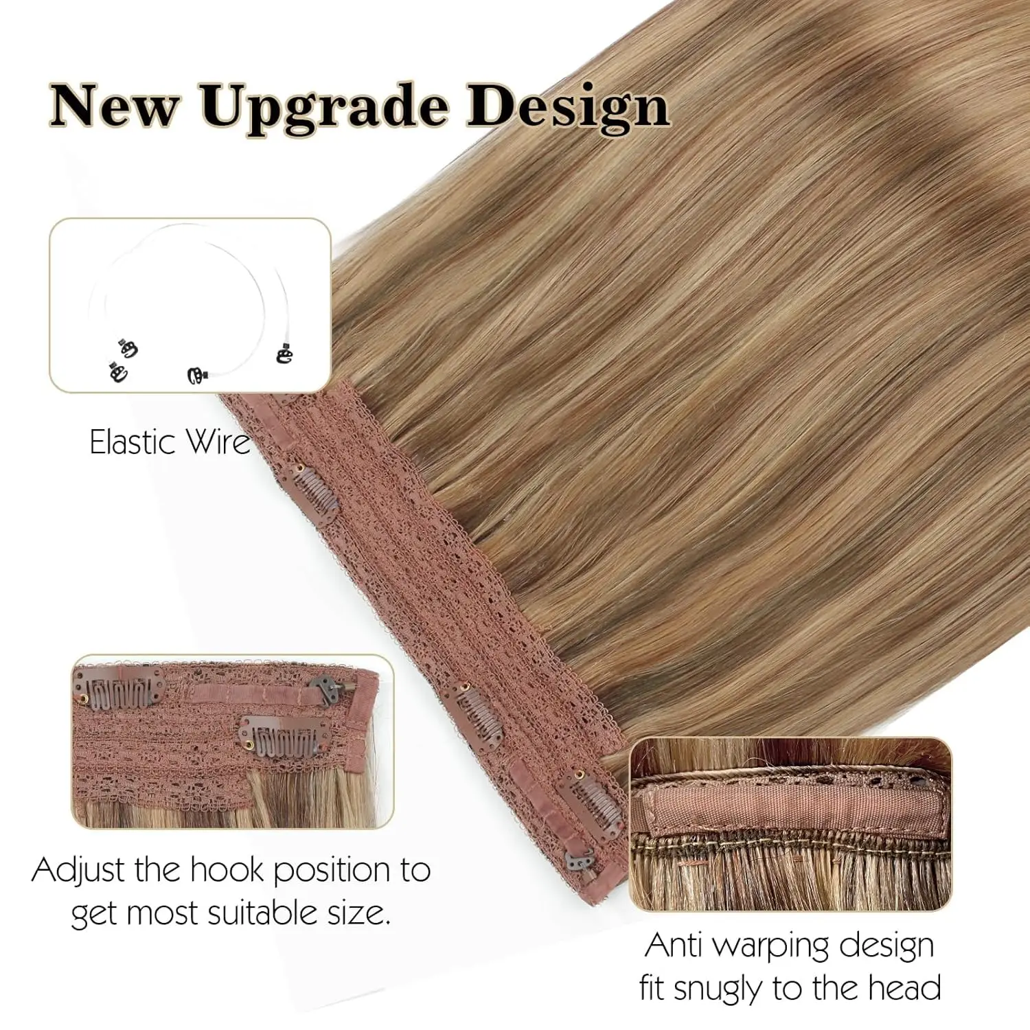 Sixstarhair невидимая проволока для наращивания волос на заколке для наращивания волос 14'16'20' Halo для наращивания волос человеческие волосы для женщин