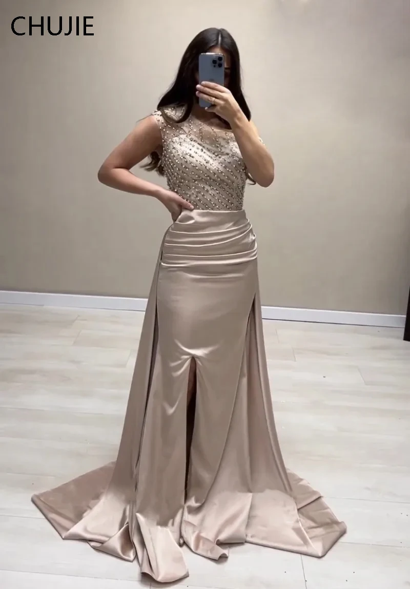 Een Schouder Vrouwen Avondjurk Galajurken Kralen Pailletten Zeemeermin Afneembare Bruiloft Celebrity Jurken Lace Up Party Gown