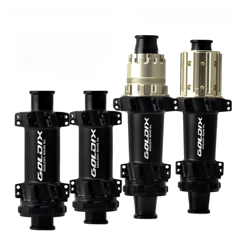 GOLDIX R240SL Vorder- und Hinterrad 24h, Scheibenbremssperre 36T Rennrad Ultraleicht 260g Schnell Demontierbar, Zylinderachse Radnabe