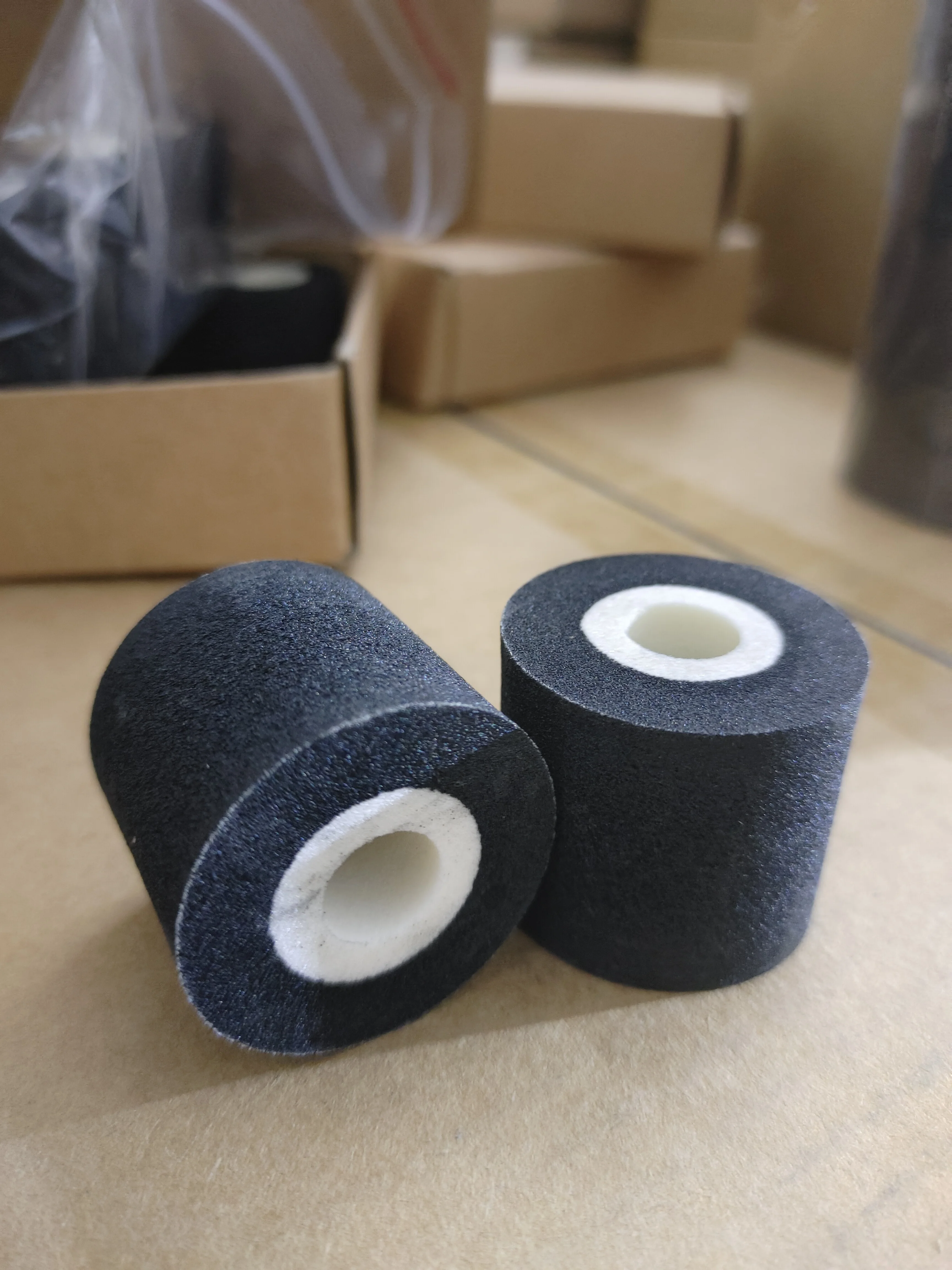 Rolo de Tinta de Estampagem Quente Roda para Fricção Data Codificação Máquina Preto e Branco 36*32 mm