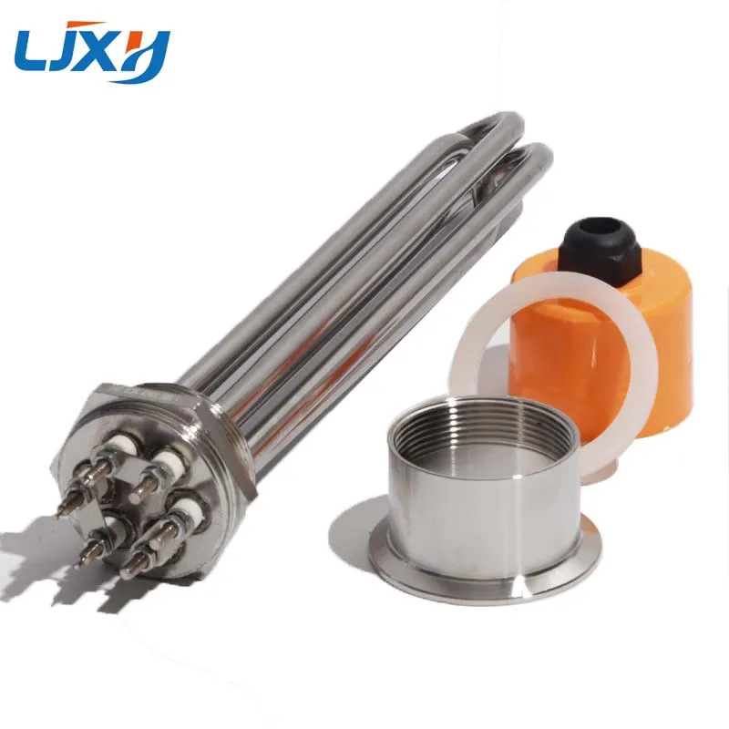 LJXH DN50(58mm) BSP Thread Water Heating Element for Water/Oil Full 304 Stainless Steel