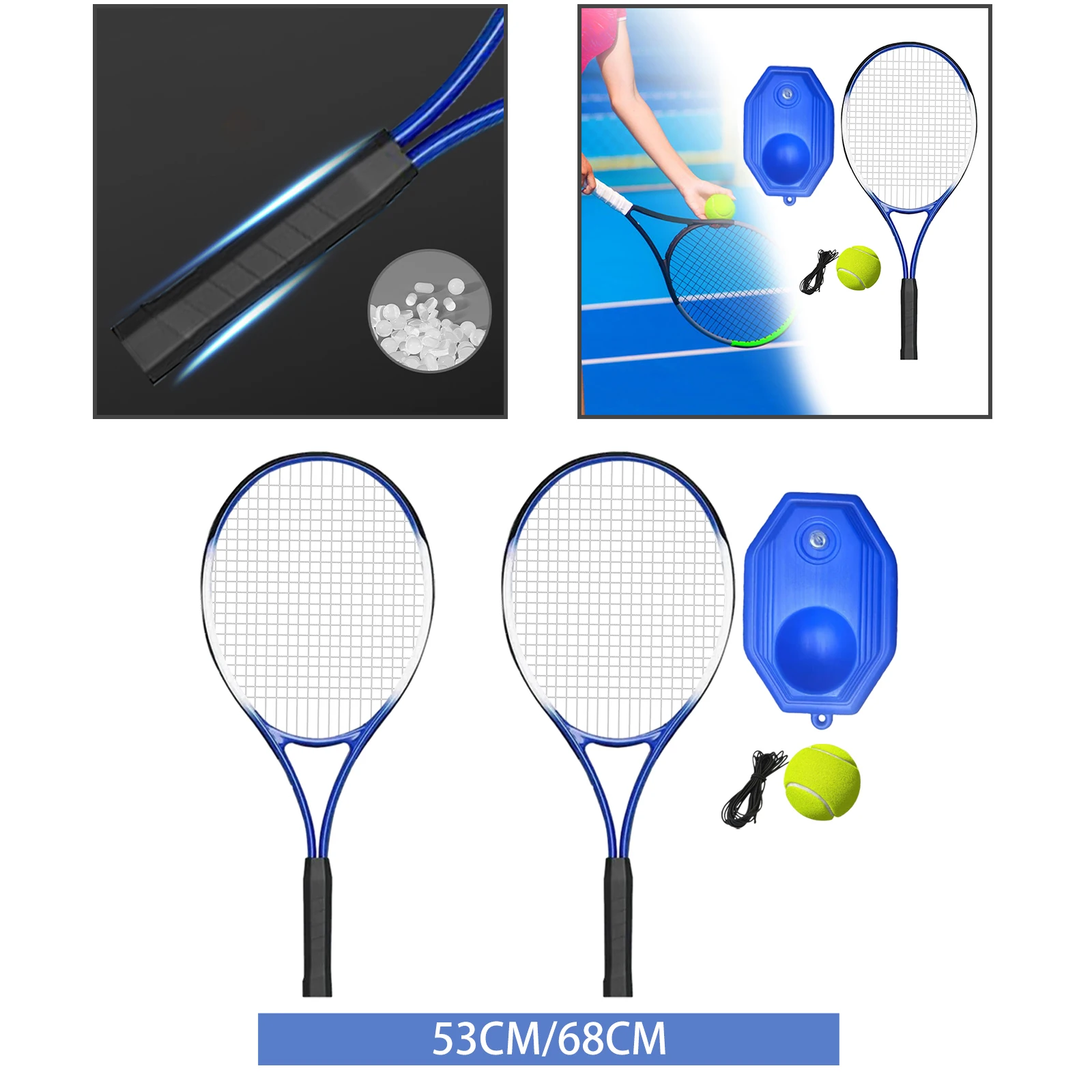 

Tennis Racquet Portable Tennis Racquet Training Equipment Tool for Children Backyard Park Beach Summer Games Practice