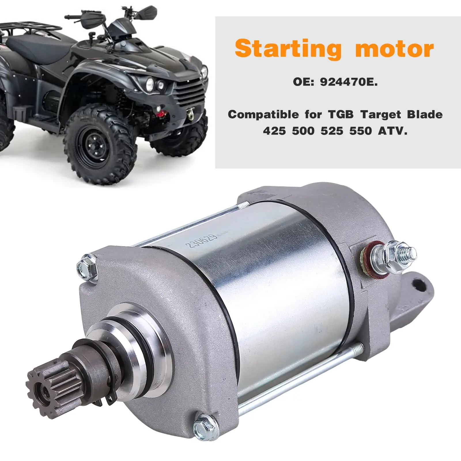 924470E Starter Motor for TGB Target Blade 425 500 525 550 ATV Quad Starter Gunner 550 Target 4x4 IRS 500 525 550 EFI LT EPS SE