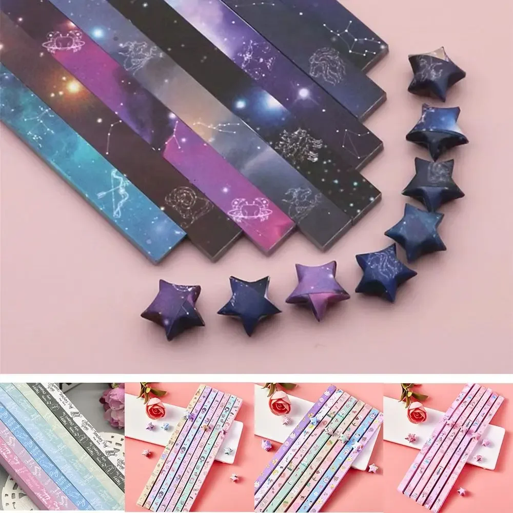 540 Blatt Origami-Papier für Sterne, DIY Handwerk, Glücksstern-Papier, Origami-Stern-Papierstreifen für Papierkunst und Basteln