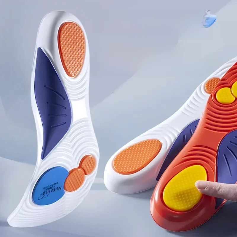 Semelles intérieures de Sport pour chaussures, Absorption des chocs, déodorant, coussin respirant, semelles de course pour pieds, hommes et femmes, semelles orthopédiques