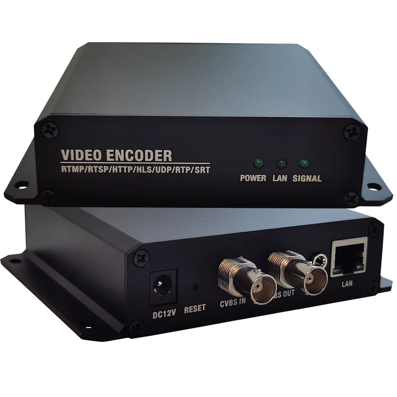 Mini codificador de transmisión de vídeo en vivo CVBS H265 H264 Mjpeg AV