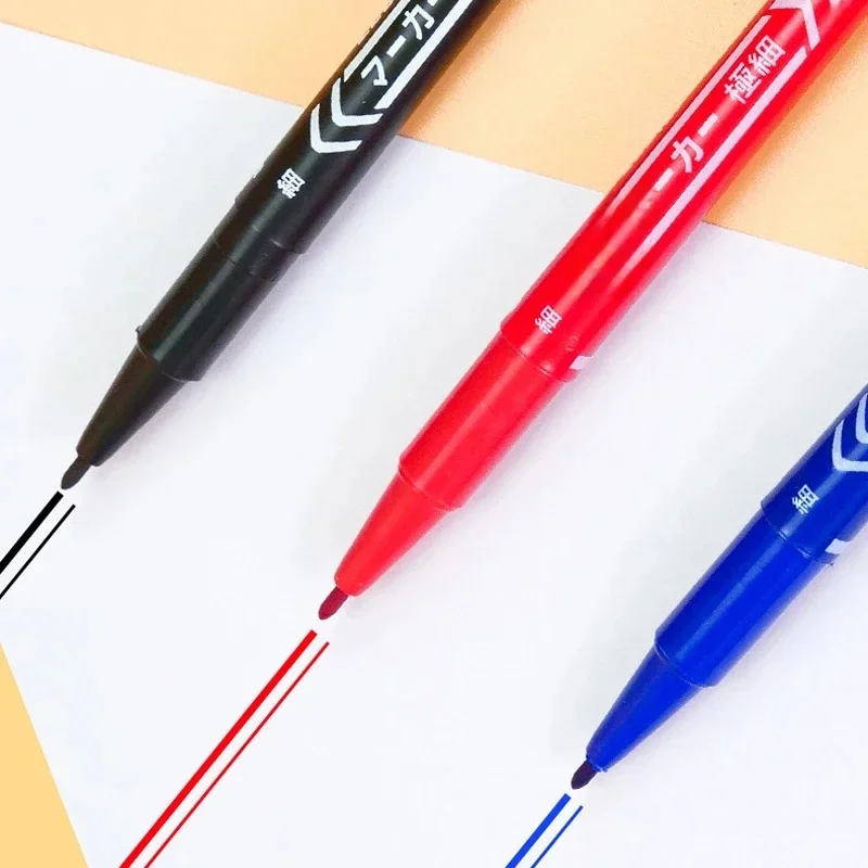 Lot de 3 feutres CD-R DVD-R Media Disc Double Head Marker Pen Writing Student Marker Pen, School Office Staacquering Supplies